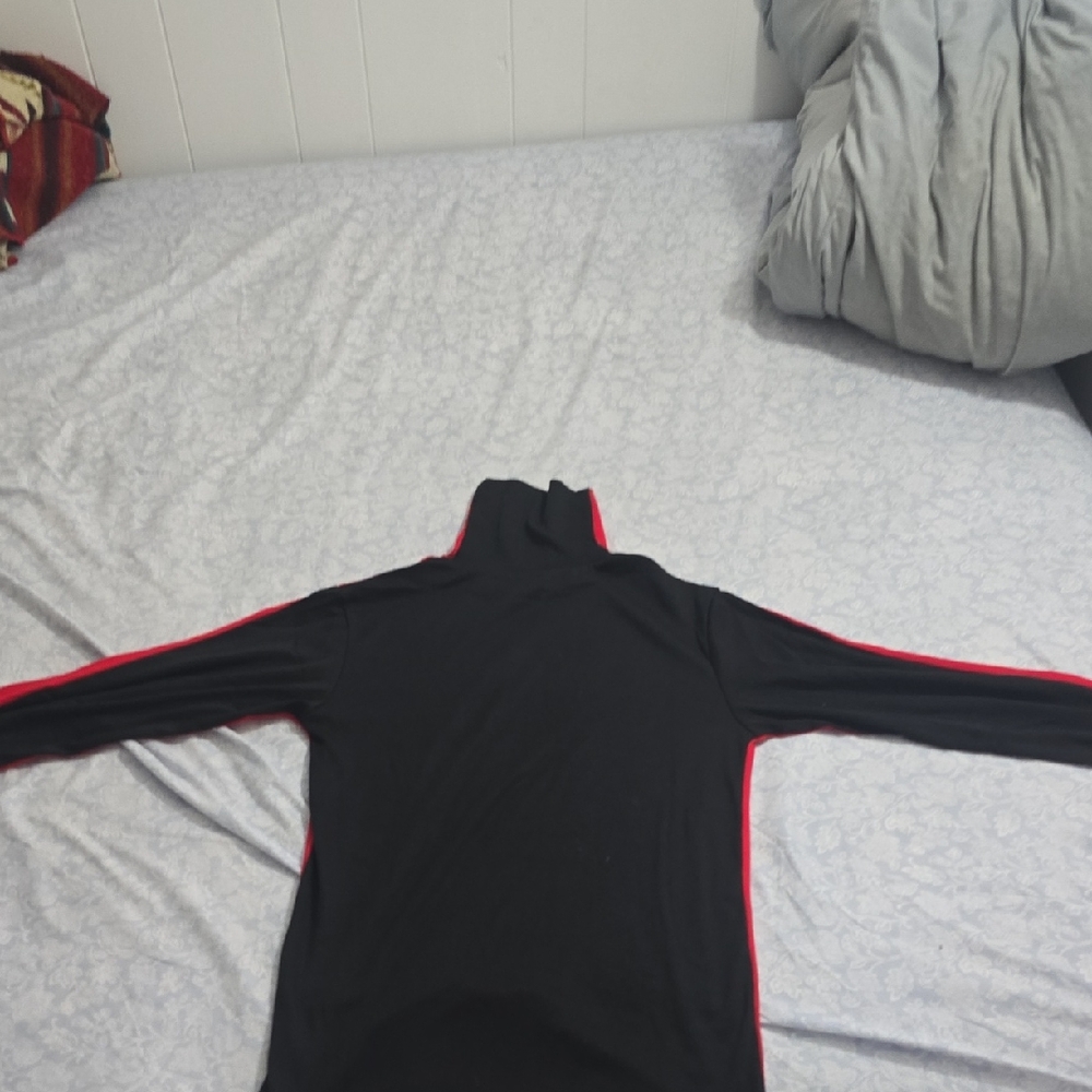 Men's Black and Red Dress Shirt